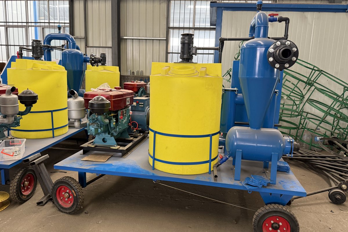 Fertigation equipment being assembled in a partner workshop