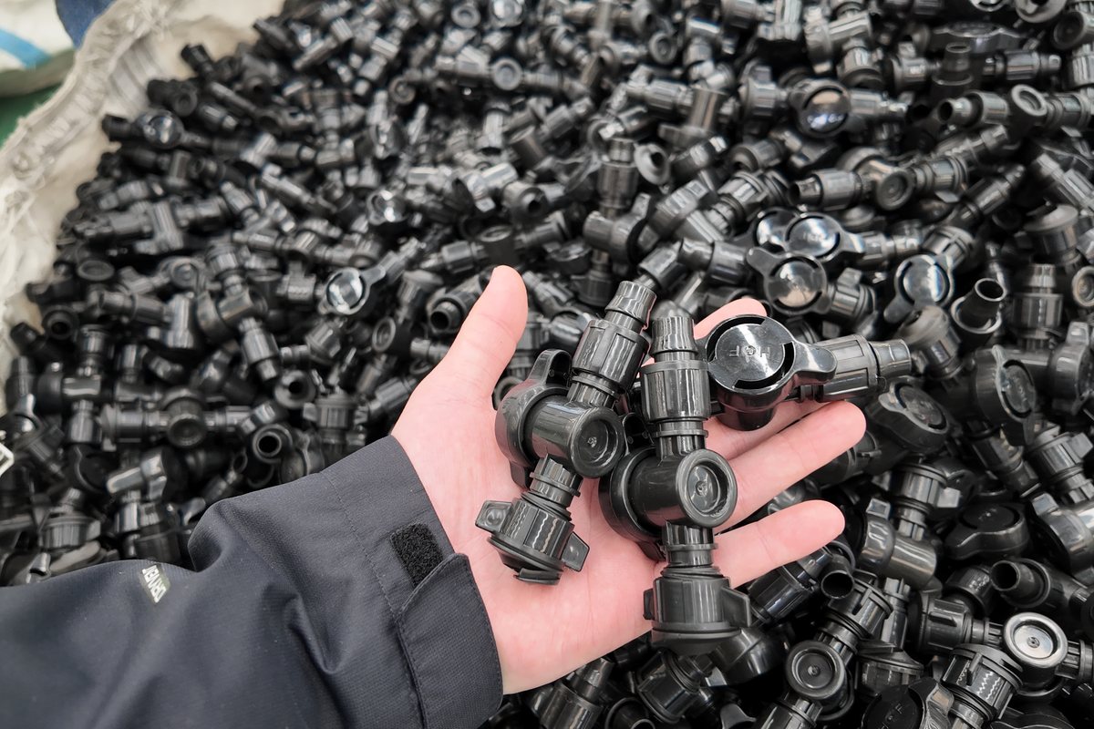 Manual inspection of irrigation valve components before packing